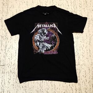 Metallica Their Money Tips Her Scales Again Black Full Graphic T Shirt